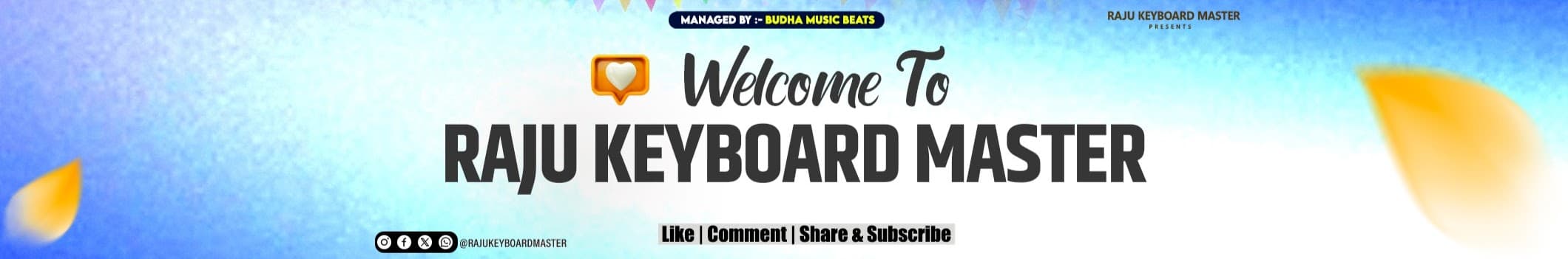 Raju Keyboard Master YouTube Channel Banner